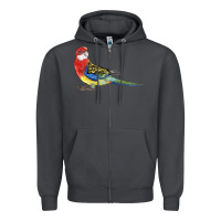 Smoke Rosella Bird Zipper Hoodie - LillyAllenDesigns