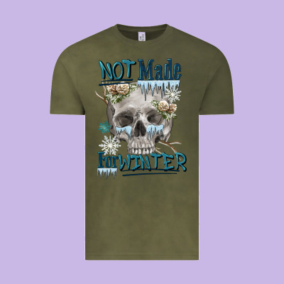 Not Made For Winter Skull Vintage Tee Designed By Fadigitalartstudio