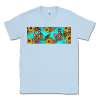 Dusty Blue skeleton coffee and coffee plants 11 oz Classic Tee - Artiststas