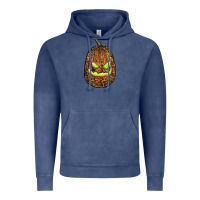 Vintage Denim watercolor leopard pumpkin Vintage Hoodie - RanaPortraitStore