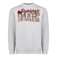 Heather Grey Raising Ballers Heavyweight Sweatshirt - RacoonDesign