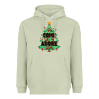 Matcha oh come let us adore him christmas tree Heavyweight Hoodie - MaliasSmallBusiness
