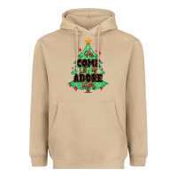 Mushroom oh come let us adore him christmas tree Heavyweight Hoodie - MaliasSmallBusiness