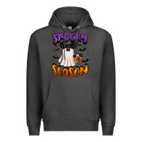 Charcoal Heather spooky season Premium Hoodie - BarkalooDesign