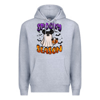 Heather Grey spooky season Premium Hoodie - BarkalooDesign