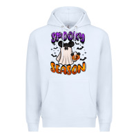White spooky season Premium Hoodie - BarkalooDesign