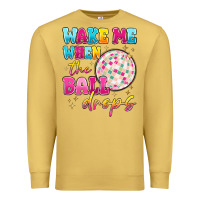 Antique Gold wake me when the ball drops Premium Sweatshirt - MaliasSmallBusiness