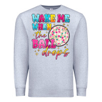 Heather Grey wake me when the ball drops Premium Sweatshirt - MaliasSmallBusiness
