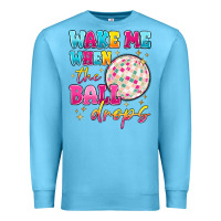 Ocean Blue wake me when the ball drops Premium Sweatshirt - MaliasSmallBusiness