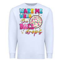 White wake me when the ball drops Premium Sweatshirt - MaliasSmallBusiness