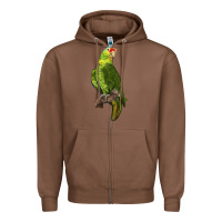 Chestnut New Zealand Paraket Parrot Zipper Hoodie - LillyAllenDesigns