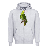 Heather Grey New Zealand Paraket Parrot Zipper Hoodie - LillyAllenDesigns