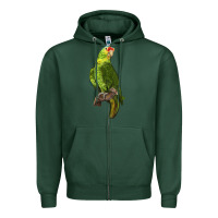 Sports Green New Zealand Paraket Parrot Zipper Hoodie - LillyAllenDesigns