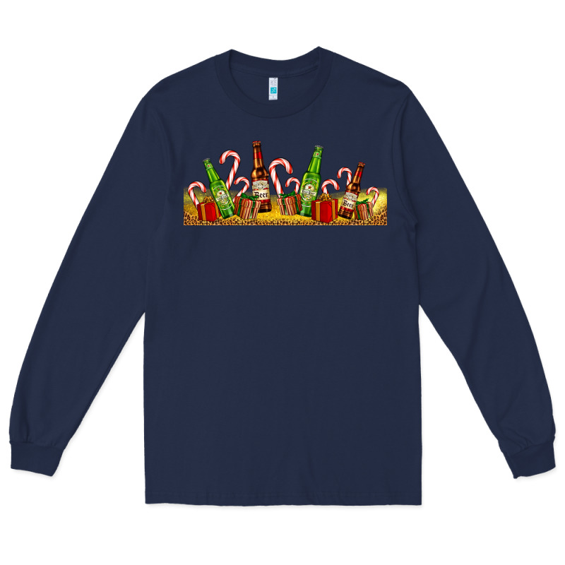 Beer Bottles For Christmas Long Sleeve Tee by AdoDesignShop | Teevron