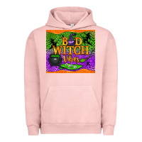 Pigment Salmon Bad witch vibes Urban Hoodie - NancyCooperArtShop