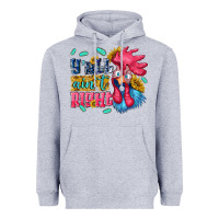 Heather Grey yall aint right with chicken Heavyweight Hoodie - NancyCooperArtShop
