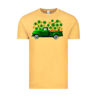 Vintage Mustard st patricks shamrock gold truck Vintage Tee - FaDigitalArtStudio