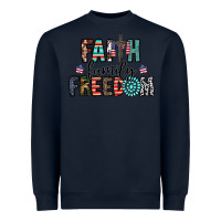Navy faith family freedom Heavyweight Sweatshirt - CowhideDigitalArt