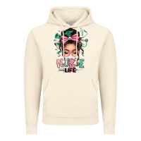 Vintage Artic afro messy bun nurse life Vintage Hoodie - texasbilliewilder