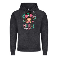 Vintage Black afro messy bun nurse life Vintage Hoodie - texasbilliewilder