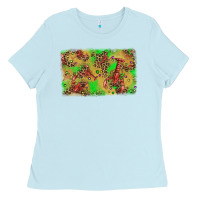 Baby Blue mardi gras crawfish and glitter background Ladies Tee - AdoDesignShop