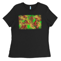 Black mardi gras crawfish and glitter background Ladies Tee - AdoDesignShop
