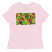 Bubblegum Pink mardi gras crawfish and glitter background Ladies Tee - AdoDesignShop