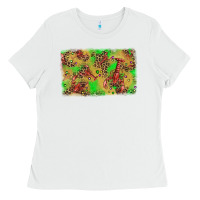 White mardi gras crawfish and glitter background Ladies Tee - AdoDesignShop