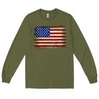 Army Green American flag Long Sleeve Tee - JahusDesignShop