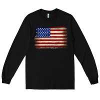 Black American flag Long Sleeve Tee - JahusDesignShop