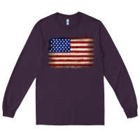 Plum American flag Long Sleeve Tee - JahusDesignShop