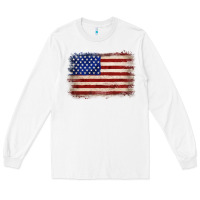 White American flag Long Sleeve Tee - JahusDesignShop