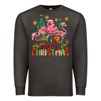 Smoke merry christmas flamingos Premium Sweatshirt - MaliasSmallBusiness