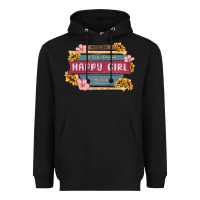 Black welcome to the fabulous happy girl avenue Heavyweight Hoodie - MaliasSmallBusiness