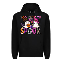 Black too cute to spook Premium Hoodie - BarkalooDesign