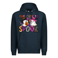 Navy too cute to spook Premium Hoodie - BarkalooDesign