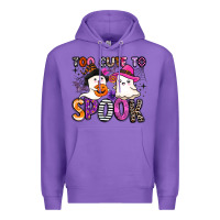 Purple too cute to spook Premium Hoodie - BarkalooDesign