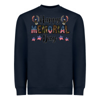Navy happy memorial day Heavyweight Sweatshirt - CowhideDigitalArt