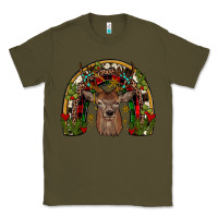 Army Green deer rainbow Classic Tee - JahusDesignShop