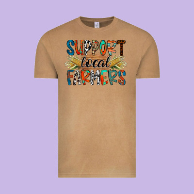 Support Local Farmers Vintage Tee Designed By Racoondesign