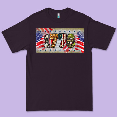 1776 4th Of July License Plate Premium Tee Designed By Barkaloodesign