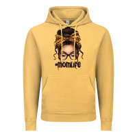 Vintage Mustard caucasian leopard messy bun mom life Vintage Hoodie - texasbilliewilder