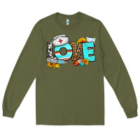 Army Green love nurse western Long Sleeve Tee - BundleAndBundleShop