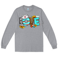 Heather Grey love nurse western Long Sleeve Tee - BundleAndBundleShop