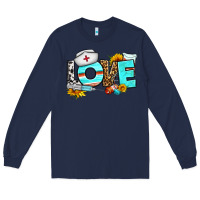 Navy love nurse western Long Sleeve Tee - BundleAndBundleShop
