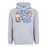 Heather Grey nurse life Heavyweight Hoodie - MaliasSmallBusiness