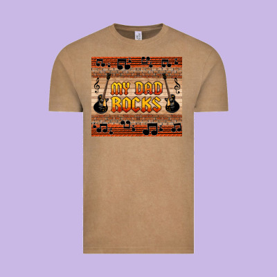 My Dad Rocks Vintage Tee Designed By Hra Design Shop