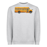 Heather Grey school bus Heavyweight Sweatshirt - FaDigitalArtStudio
