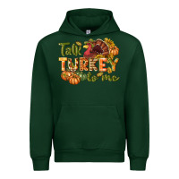 Forest Green Talk turkey to me Thanksgiving p Urban Hoodie - NancyCooperArtShop