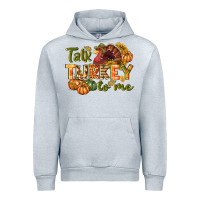 Heather Grey Talk turkey to me Thanksgiving p Urban Hoodie - NancyCooperArtShop